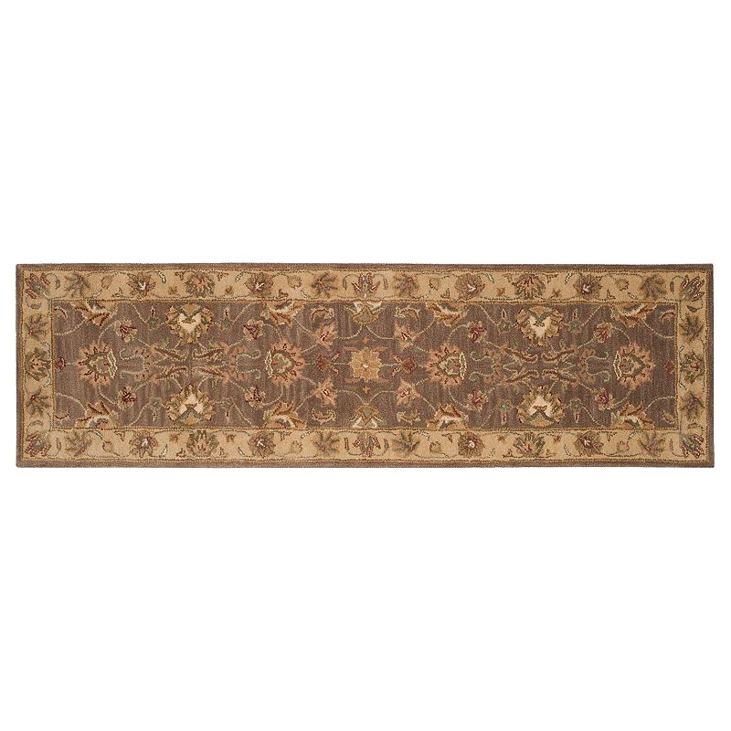 Safavieh Heritage Colmar Framed Floral Wool Rug, Brown, 2X14 Ft