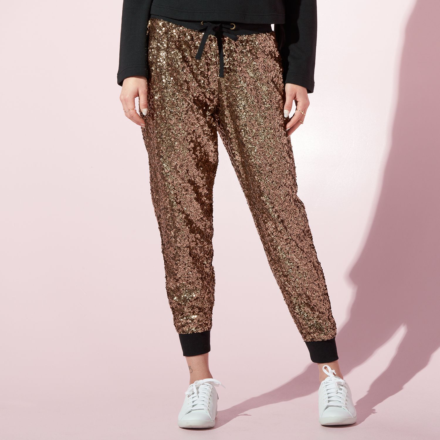 sequin jogger pants