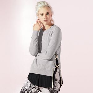 Women's JUICY Lace-Up French Terry Sweatshirt