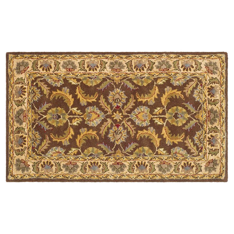 Safavieh Heritage Manarola Framed Floral Wool Rug, Brown, 6Ft Rnd