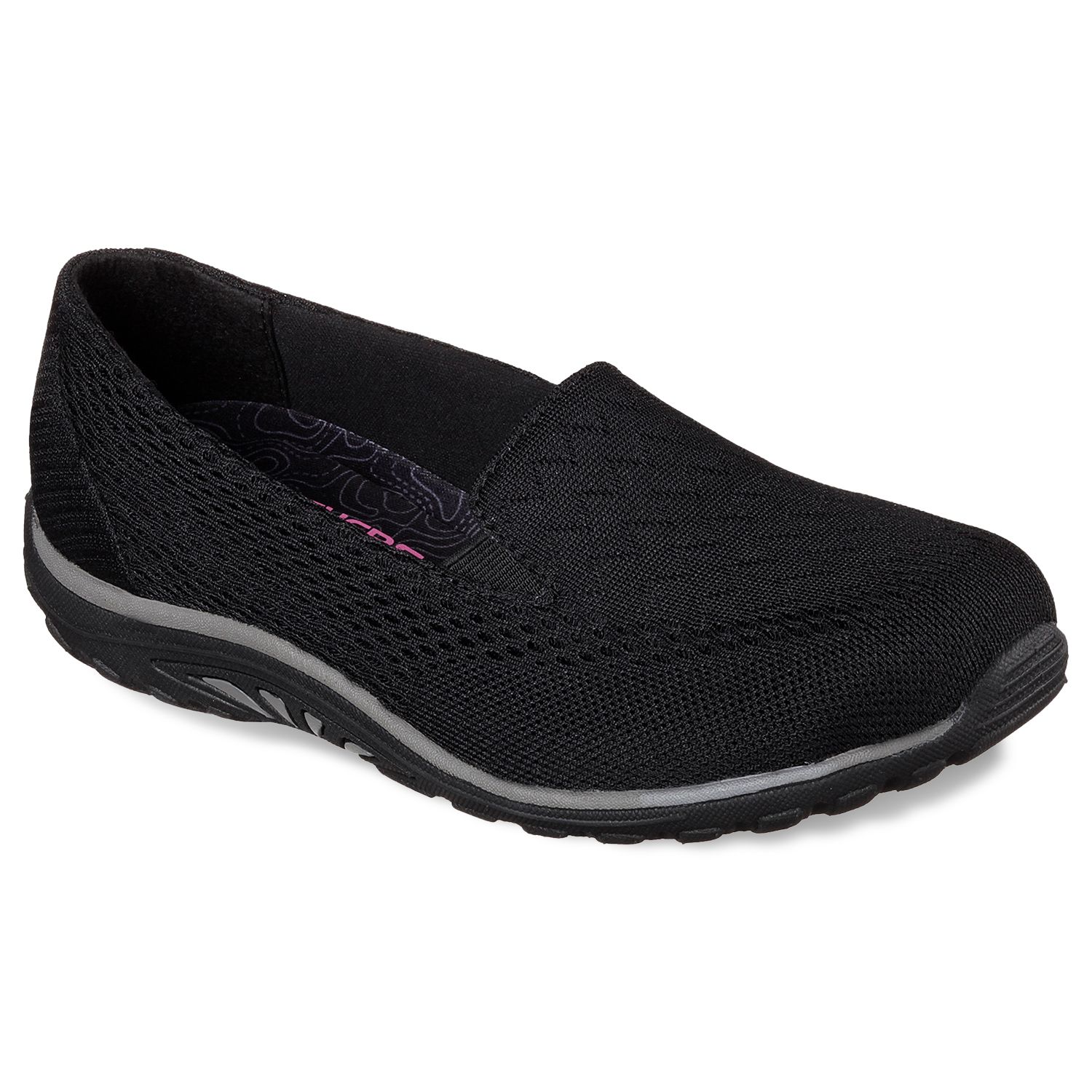 all black skechers memory foam