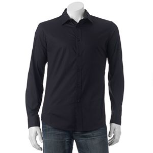 Big & Tall Apt. 9® Slim-Fit Stretch End-On-End Button-Down Shirt