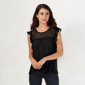 Women's LC Lauren Conrad Eyelet Top