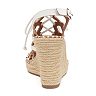 SO® Women's Lace-Up Espadrille Wedge Sandals