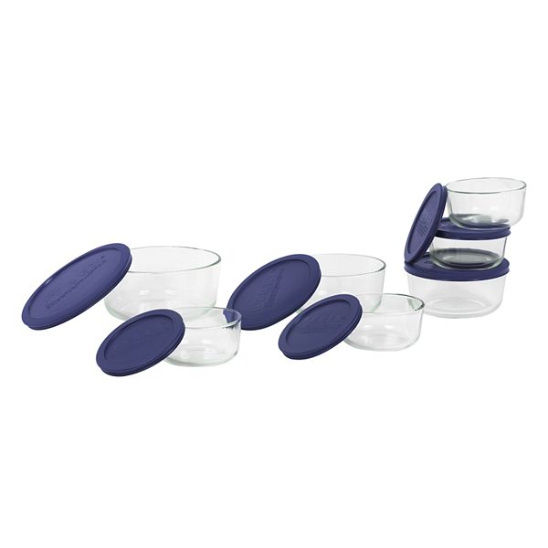 2 Cup Round Glass Storage 6 Piece Set