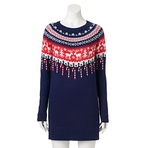 Juniors' It's Our Time Christmas Sweaterdress