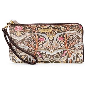 Buxton Art Nouveau Floral L-Zip Expandable Wallet