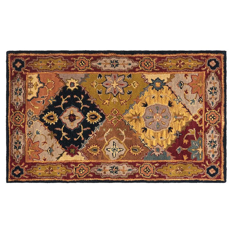 Safavieh Heritage Ghent Framed Floral Wool Rug, Brown, 8X11 Ft