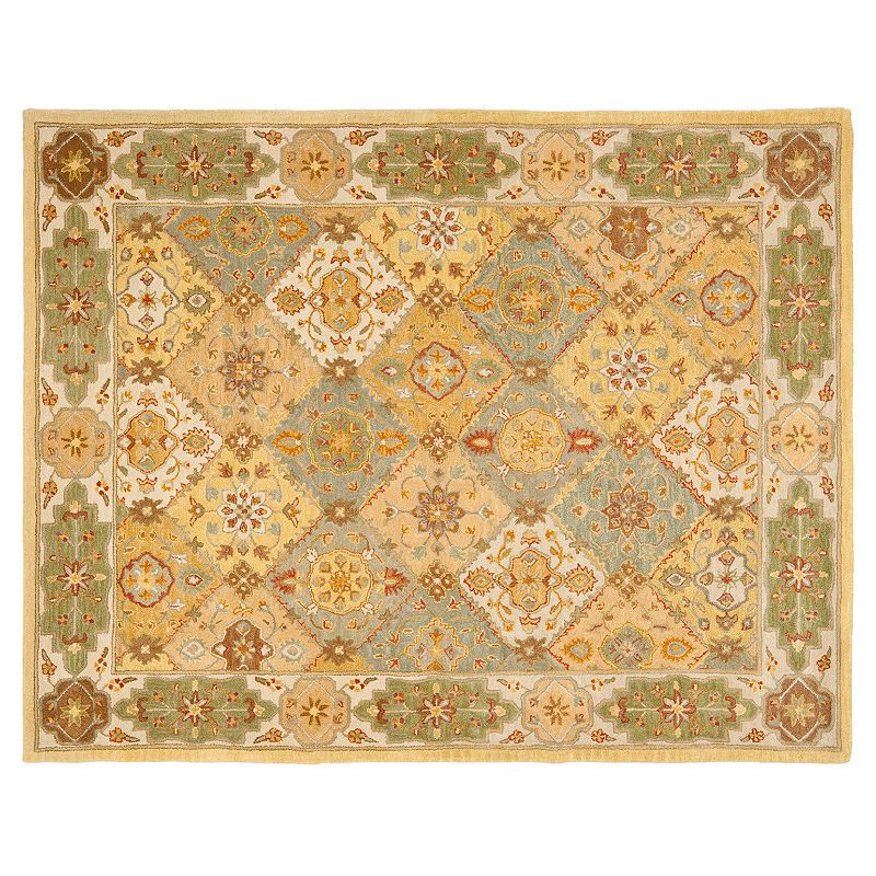 Safavieh Heritage Ghent Framed Floral Wool Rug, White, 8X11 Ft