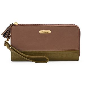 Buxton Touch of Suede Double L-Zip Wallet