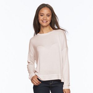 Juniors' Mudd® Enveloped Back Top