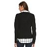 Women's Croft & Barrow® Mock-Layer V-Neck Sweater