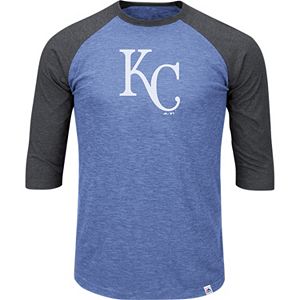 Men's Majestic Kansas City Royals Grueling Ordeal Raglan Tee