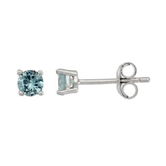 Junior Jewels Kids' Sterling Silver Cubic Zirconia Birthstone Stud Earrings