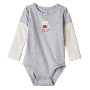 Baby Girl Jumping Beans® Mock-Layered Long Sleeve 