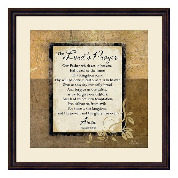 The Lord S Prayer Framed Wall Art