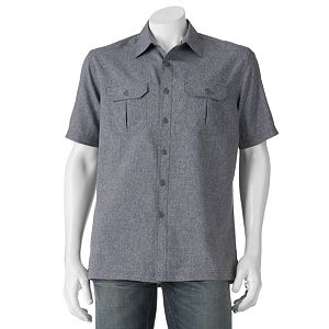 Big & Tall Croft & Barrow® Classic-Fit Plaid Outdoor Performance Button-Down Shirt