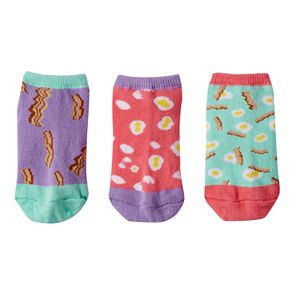 Girls 4-9 Little Miss Matched 3-pk. Scented Liner Socks