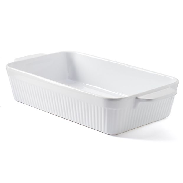 DOWAN Casserole Dish, 9x13 Ceramic Baking Dish, Large Lasagna Pan Deep for  Oven, 4.2 Quarts Baking Pan with Handles, Oven Safe and Durable Bakeware