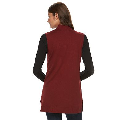 Women's Croft & Barrow® Cozy Long Sweater Vest