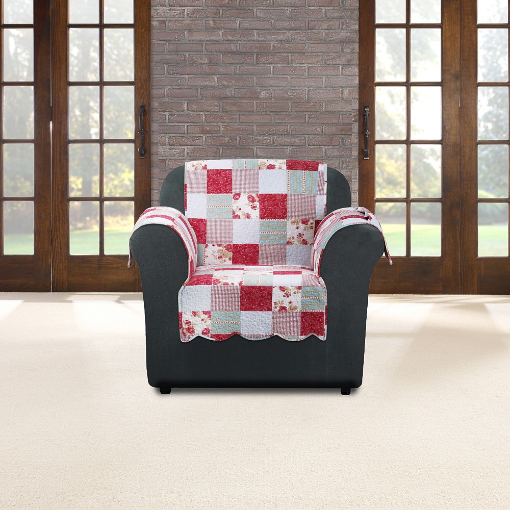 Sure Fit Heirloom Cottage Patchwork Chair Slipcover