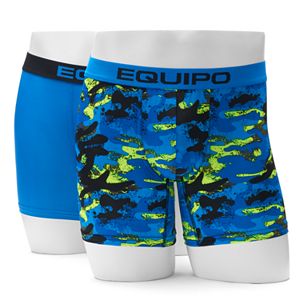 Men's equipo 2-pack Solid & Patterned Microfiber Boxer Briefs