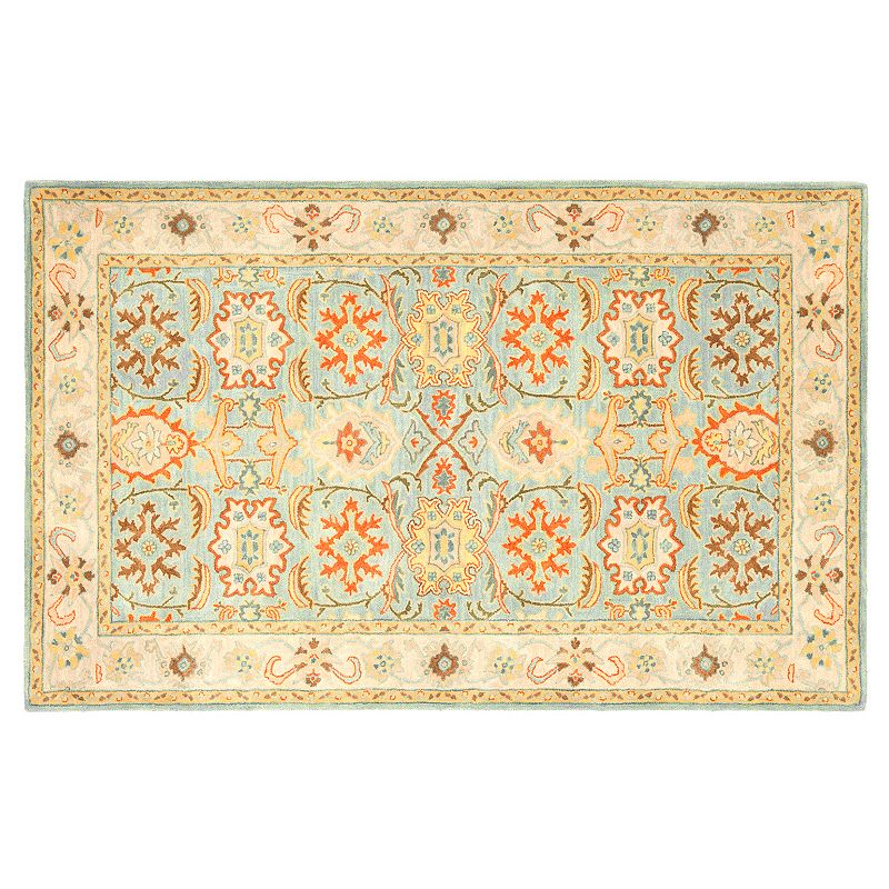 Safavieh Heritage Bergen Framed Floral Wool Rug, Blue, 7.5X9.5 Ft