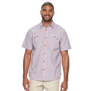 Men's Columbia Omni-Shade Glen Meadows Gingham Button-Down Shirt