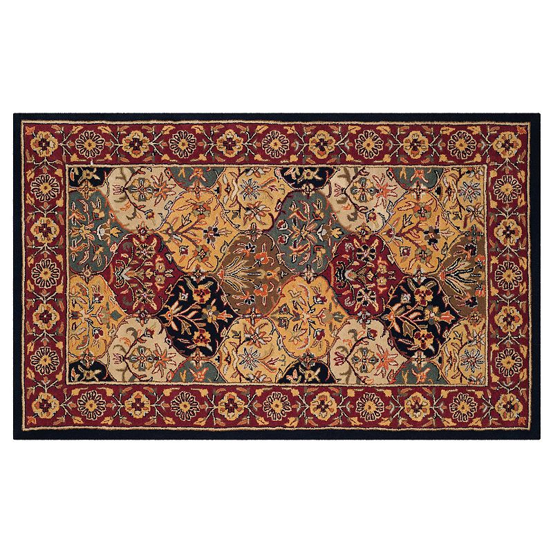 Safavieh Heritage Reine Framed Floral Wool Rug, Blue, 5X8 Ft