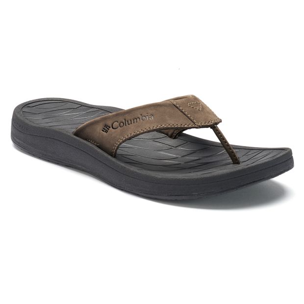 Columbia men's leather store flip flops