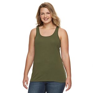 Juniors' Plus Size SO® Perfectly Soft Double Scoop Tank Top