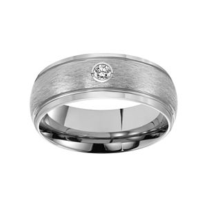 Simply Vera Vera Wang Tungsten Carbide 1/10 Carat T.W. Diamond Wedding Band