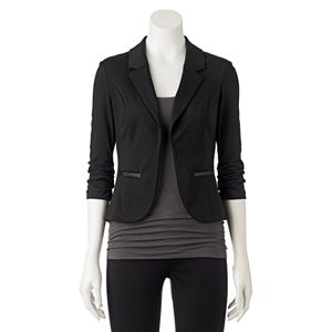 Juniors' Candie's® Ruched Knit Blazer