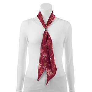 Dana Buchman Hydrangea Floral Oblong Wrap Scarf