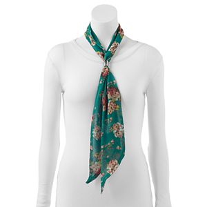 Dana Buchman Hydrangea Floral Oblong Wrap Scarf