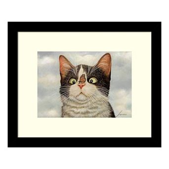 Hugo Hege Cat And Butterfly Framed Wall Art
