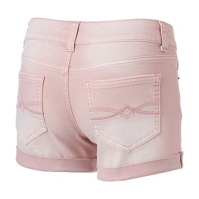 Juniors' Mudd® FLX Stretch 2-Button Denim Midi Shorts
