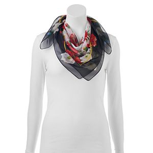 Dana Buchman Poppy Floral Square Scarf