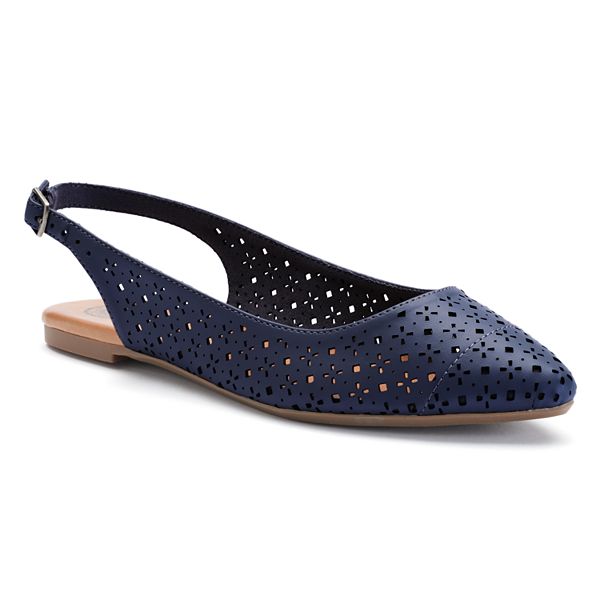 Navy hot sale slingback flats