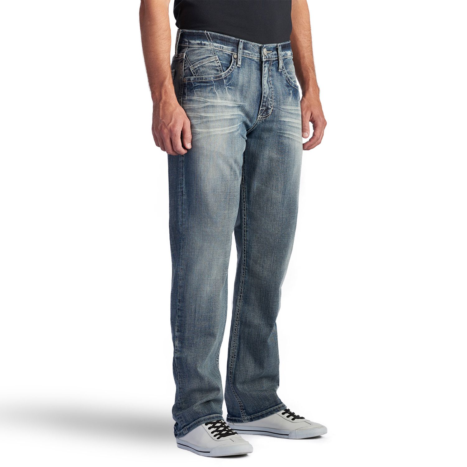 men's relaxed fit stretch jeans