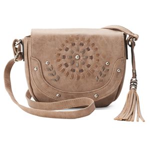 Unionbay Stitched Crossbody Saddle Bag