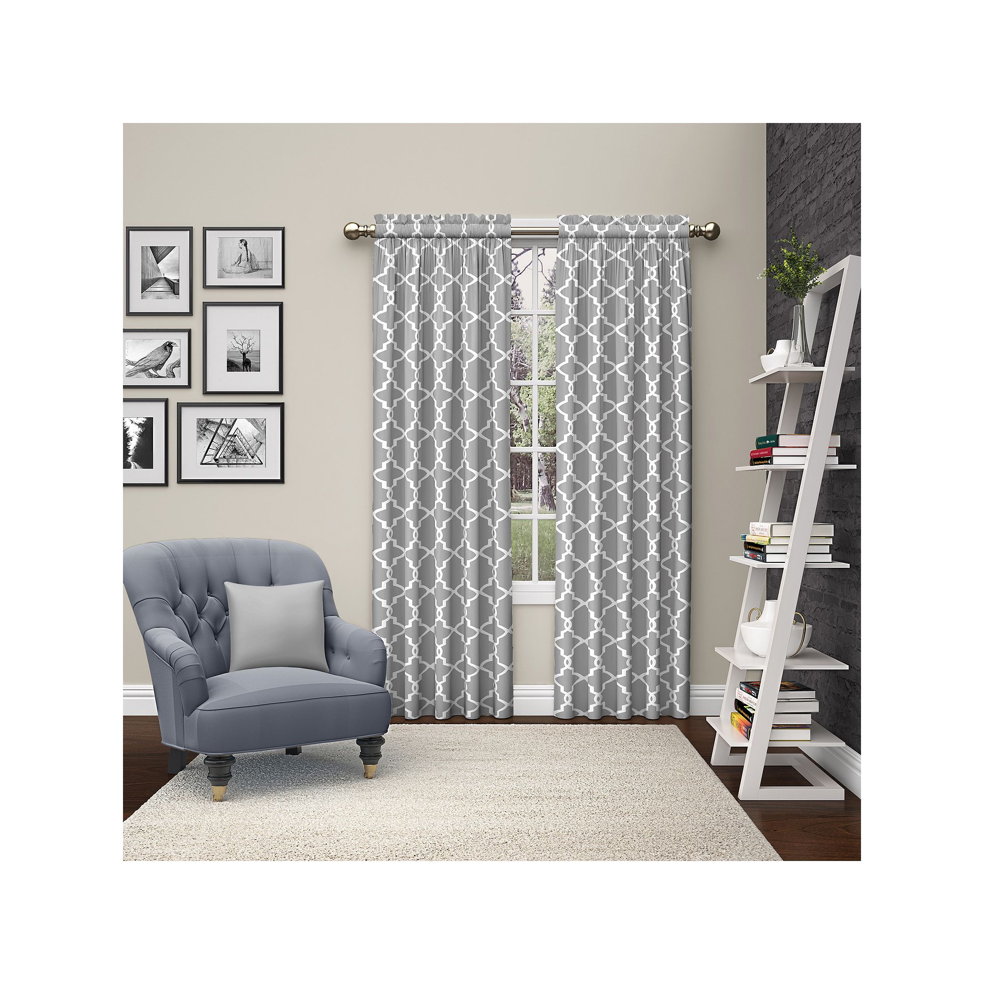 Pairs To Go 2-pack Vickery Window Curtains, Gray