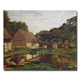 Trademark Fine Art A Farmyard In Normandy, 1863 Canvas Wall Art