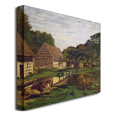 Trademark Fine Art A Farmyard In Normandy, 1863 Canvas Wall Art