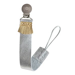 Baby Girl Itzy Ritzy Drop Happens Leather Pacifier Clip