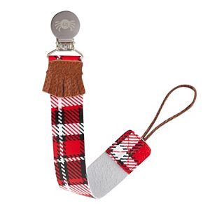 Baby Girl Itzy Ritzy Drop Happens Patterned Leather Pacifier Clip