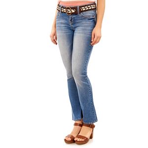Juniors' Wallflower Legendary Belted Bootcut Jeans