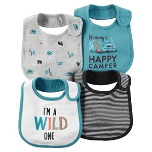 Baby Boy Carter's 4-pk. Woodland & Striped Bibs