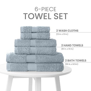 Martex Solid Ringspun 6-piece Towel Set
