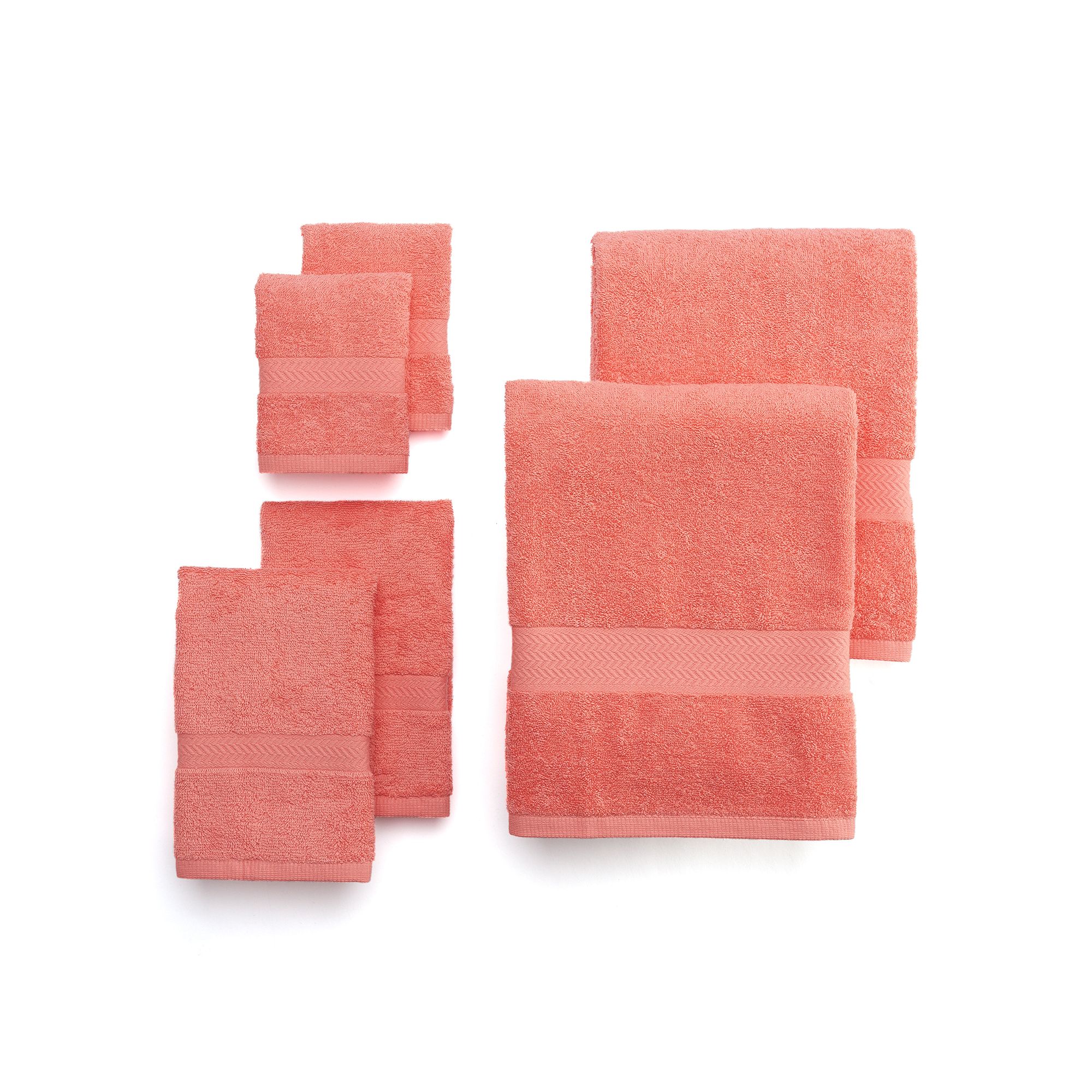 Martex Solid Ringspun 6-piece Towel Set, Pink
